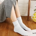 thumbnail image 1 of Tittly Cotton Socks Socks for Women Stacking Socks Japanese Autumn And Winter Cotton Thin Lady Socks Slouch Socks Cute Socks White One Size, 1 of 4