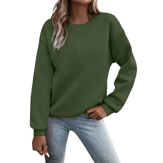 Tittly Cotton Sweatshirts for Women, Mock Neck Sweatshirt, Pullover Sweaters for Women, Women'S Fashion Hoodies & Sweatshirts, Ladies Sweatshirts Green 2XL