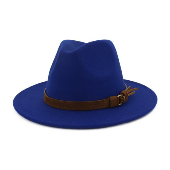Tittly Cowboy Hat Wide Brim Hats Men & Women Vintage WideHat with Belt Buckle Adjustable Outbacks Hats Visor Hats Hats for Women Blue One Size