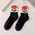thumbnail image 1 of Tittly Crew Socks for Women Crew Socks Warm Christmas Fashion Windproof Printing Mid Tube Socks Long Tube Cotton Socks for Women Slouch Socks Black One Size, 1 of 8