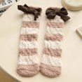 thumbnail image 1 of Tittly Crew Socks for Women Crew Socks Womens Fuzzy Socks Cozy Winter Warm Soft Cute Bowknot Fuzzy Home Slipper Socks Socks for Women Slouch Socks D One Size, 1 of 5