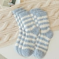 thumbnail image 1 of Tittly Crew Socks for Women Fluffy Socks Warm Christmas Fashion Windproof Printing Mid Tube Socks Long Tube Cotton Crew Socks Socks for Women Blue One Size, 1 of 7