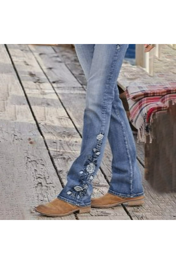 Flare Leggings Bell Bottom Jeans for Women Womens High Waisted Jeans Stretch Butt Lifting Jeggings Jeans Classic Slim Fit Denim Pants Lounge Pants Women Comfy Pants Women Blue M