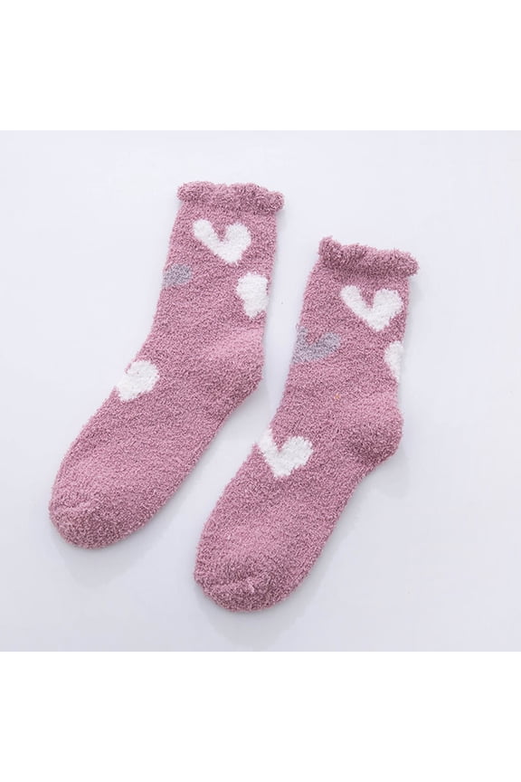 Fuzzy Socks Fluffy Socks Womens Winter Socks Print Socks For Women Novelty Cute Sock Thermal Socks Socks for Women Slouch Socks E One Size