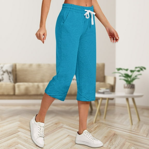 Tittly Harem Pants Women Sweatpants Women Women'S Pajamas Autumn And Winter Long Sleeve Pajama Pants Home Suit Can Be Worn Outside Plus Size Pants Capri Pants for Women Sky Blue L
