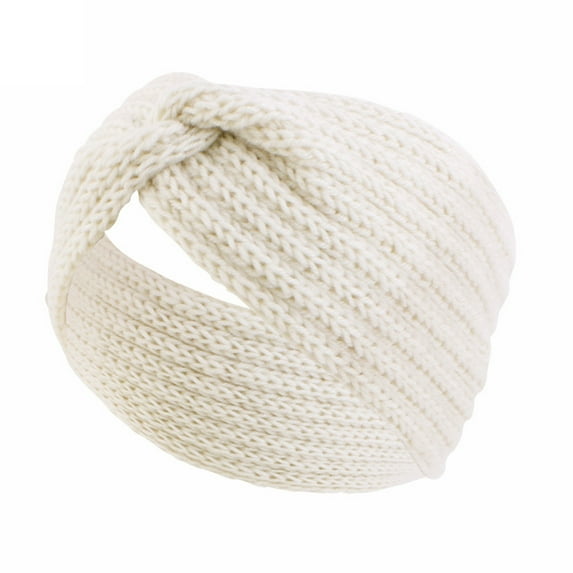 Tittly Headbands for Women Head Scarf Women Knitted Headband Stylish Warm Knitted Headband In Solid Color Fascinators Hats Head Scarf Beige One Size