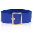thumbnail image 1 of Tittly Leather Belt Belts for Women Fashion Women Ladies Waist Belt Body Belt Wide Elastic Belt Dress Accessories Wide Belts Western Belts Blue 75X1X7.5, 1 of 3