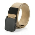 thumbnail image 1 of Tittly Leather Belt Belts for Women Belt Nylon Waist Mens - Long Belt Check Buckle Canvas Belt Running Belt Western Belts Khaki One Size, 1 of 2