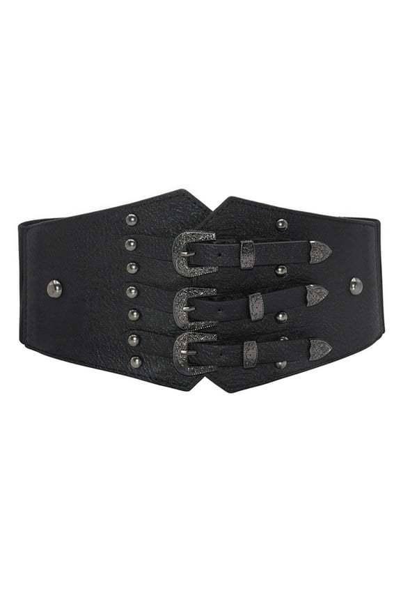 Leather Belt Belts for Women Ladies Fashion Versatile Belt Elastic Girdle Simple Dress Belt Running Belt Western Belts Black One Size