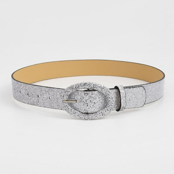 Tittly Leather Belt Belts for Women Women with pants shirt sunword buckle PU belt Running Belt Western Belts Silver One Size