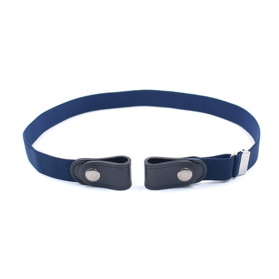 Tittly Leather Belt Belts for Women for Hassle Jeans Adult/Children No Buckle- Belt Elastic Bulge Accessory Running Belt Western Belts Navy One Size