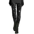thumbnail image 1 of Tittly Leggings for Women Tights for Women Women's Printed Sequin Sport Leggings With Soft And Slim Butt Pants for Women Trendy Lounge Pants Women Black L, 1 of 3