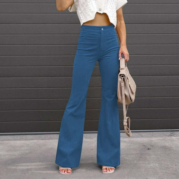Tittly Lounge Pants Women Flare Pants Women's Bootcut Leggings - Bootleg Yoga Pants Flare Tummy Control High Waisted Casual Dress Pants Cotton Pants for Women Pants for Women Trendy BU2 XL