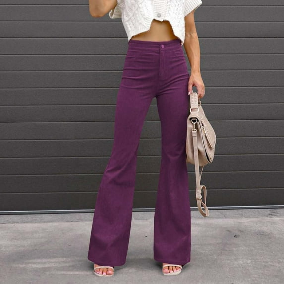 Tittly Lounge Pants Women Flare Pants Women's Bootcut Leggings - Bootleg Yoga Pants Flare Tummy Control High Waisted Casual Dress Pants Cotton Pants for Women Pants for Women Trendy RD2 XL