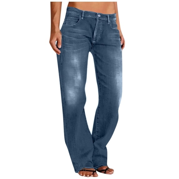 Tittly Lounge Pants Women Jeans for Women Women Wide Leg Jeans High Waist Baggy Jeans Loose Boyfriend Denim Pants High Waisted Jeans Barrel Jeans Blue L