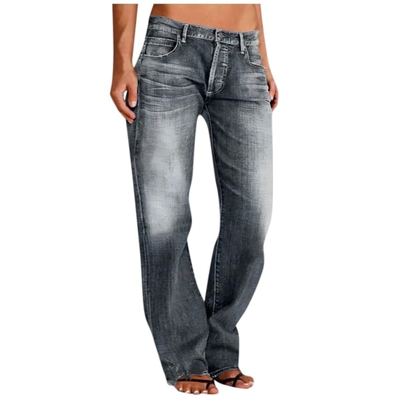 Tittly Lounge Pants Women Jeans for Women Women Wide Leg Jeans High Waist Baggy Jeans Loose Boyfriend Denim Pants High Waisted Jeans Barrel Jeans Grey 5XL