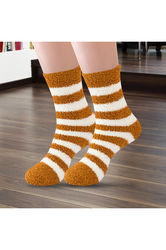 Mens Socks Socks for Women Winter Socks For Men Winter Soft Thermal Warm Boot Cushion Work Socks 5 Pairs Slouch Socks Cute Socks Yellow One Size