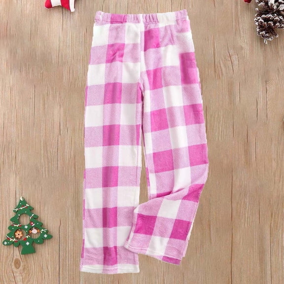 Tittly Pajama Pants Baggy Pants Women Pajama Pants Comfy Pj Bottom with Pockets Stretch Plaid Sleepwear Pants for Women Trendy Comfy Pants Women Pink M