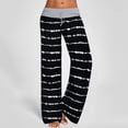 thumbnail image 1 of Tittly Palazzo Pants Baggy Pants Women's Comfy Casual Pajama Pants Floral Print Drawstring Palazzo Pants Wide Leg Women's Pants Lounge Pants Women Black L, 1 of 5