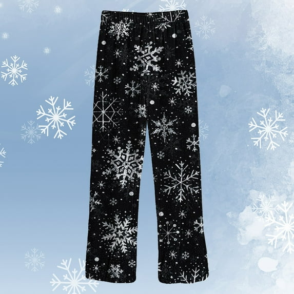 Tittly Pants for Women Trendy Baggy Pants Womens Autumn Winter Casual Cute Elastic Waist Home Workout Trousers Pants Lounge Pants Women Flowy Pants Black L