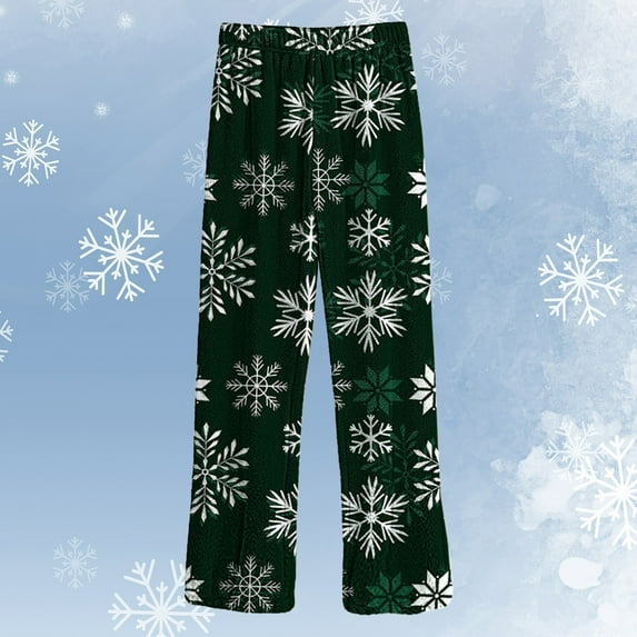 Tittly Pants for Women Trendy Baggy Pants Womens Autumn Winter Casual Cute Elastic Waist Home Workout Trousers Pants Lounge Pants Women Flowy Pants Green L