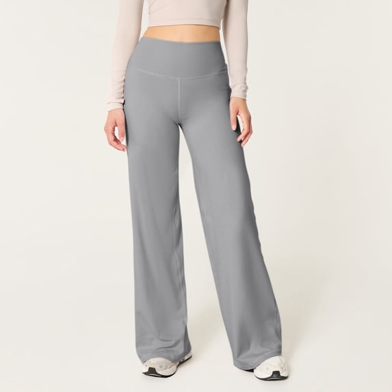 Tittly Pants for Women Trendy Sweatpants for Women Wide Leg Yoga Pants For Women Tummy High Waisted Stretch Workout Pants Loose Fit Athletic Flare Sweatpants Womens Pants Lounge Pants Women Grey XXL