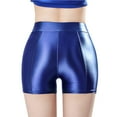 thumbnail image 1 of Tittly Shorts for Women Lounge Pants Women Oily Silky Shiny Oversize Shorts Night Club Hot Pants Popular Comfy Pants Women Flowy Shorts for Women Blue L, 1 of 3