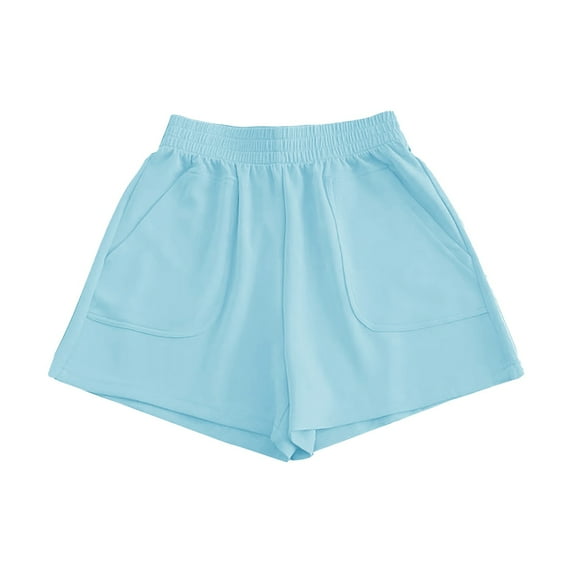 Tittly Shorts for Women Lounge Pants Women Womens Shorts Wide Leg Gym Running Shorts Casual Walking Sports Athletic Shorts Ladies Shorts Comfy Pants Women Flowy Shorts for Women Blue M