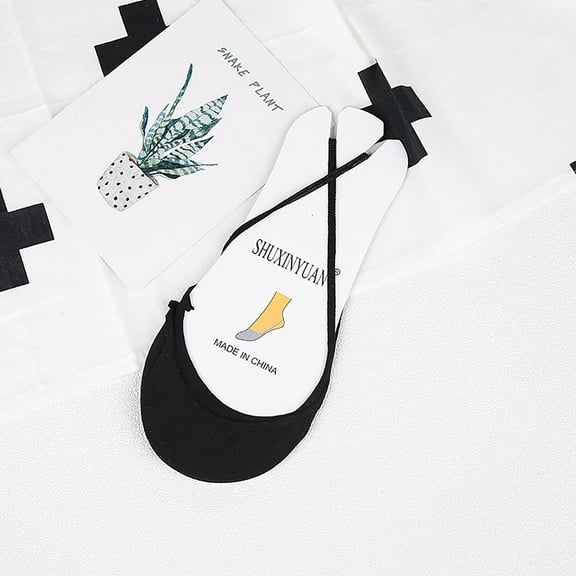 Tittly No Show Socks Cotton Socks Socks Women's Summer Suspenders Cotton Socks High Heel Slippers Half Toe Socks Elastic Wicks Shallow Socks Socks for Women Slouch Socks Black One Size