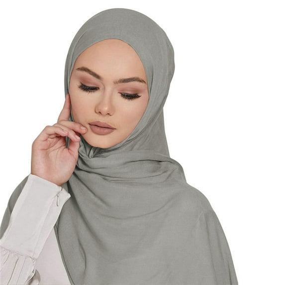 Tittly Silk Scarf Bandanas for Women Women Chiffon Hijab Scarf Long Hijabs Scarves Muslim Scarf Hijab Hijab Shawl Head Scarf Bandana Grey One Size