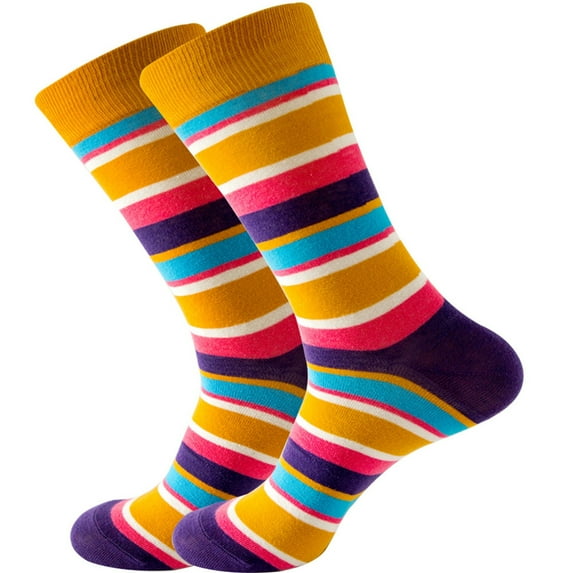 Tittly Slouch Socks Crew Socks for Women Adult Unisex Stripe Stripe Colorful Street Personality Medium Socks Crew Socks Cute Socks B One Size