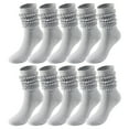 thumbnail image 1 of Tittly Slouch Socks Cute Socks 5 Pairs Soild Color Socks Women Thigh High Boot Socks Soft Scrunch Socks Socks for Women Cotton Socks Dark Gray One Size, 1 of 4