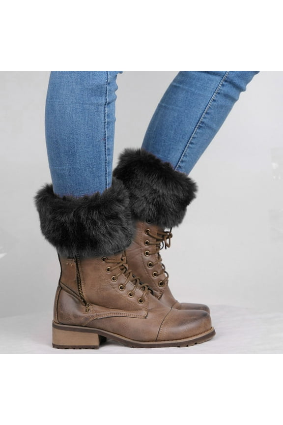 Slouch Socks Cute Socks Boot Socks Pairs Boot Womens Winter Cuffs Topper Leg 2 Plush Knit Socks Socks for Women Cotton Socks Black One Size