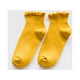 thumbnail image 1 of Tittly Slouch Socks Cute Socks Women Edge Cotton Vertical Striped Boat Socks Socks Socks for Women Cotton Socks Yellow One Size, 1 of 7