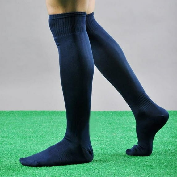 Tittly Slouch Socks Grip Socks Football Soccer High Knee Over Sport Socks Men Sock Long Socks Soccer Socks Hats for Men Dark Blue One Size