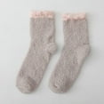 thumbnail image 1 of Tittly Slouch Socks Grip Socks Fuzzy Socks For Women With Grips Plush Fuzzy Socks Sleep Cozy Socks Sleep Socks Winter Soft Sock Cotton Socks Hats for Men Khaki One Size, 1 of 2