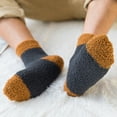 thumbnail image 1 of Tittly Slouch Socks Grip Socks Men Fuzzy Socks Winter Coral Socks Middle Cute Solid Stocking Crew Socks for Women Hats for Men Dark Gray One Size, 1 of 5