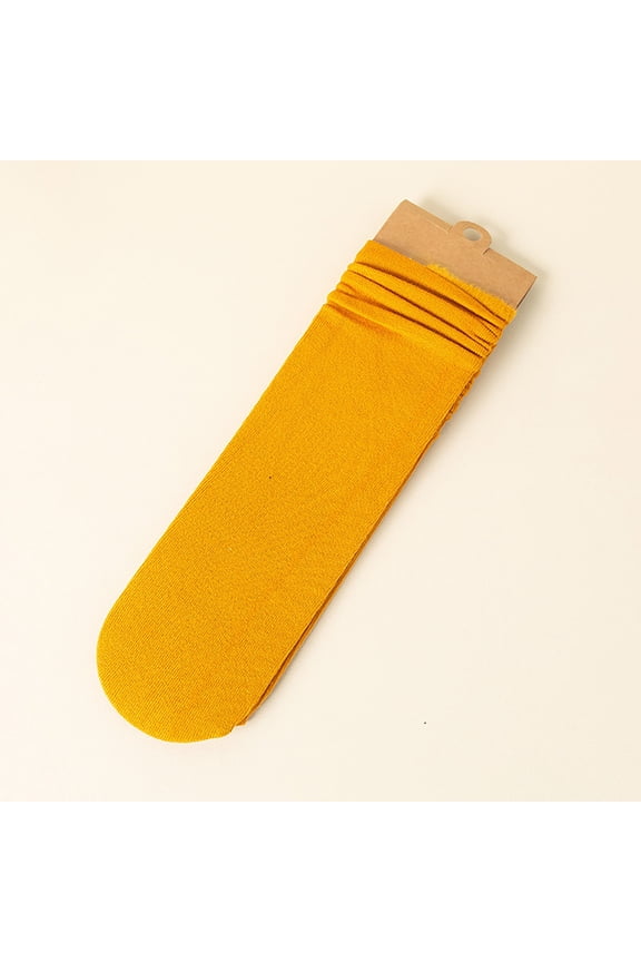 Socks for Women Cotton Socks Women Winter Solid Thick Warm Socks Cozy Crew Socks Slouch Socks Cute Socks Yellow A