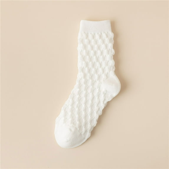 Tittly Socks for Women Cotton Socks Womens Socks Candy Colors Socks Colorful Lightweight Cotton Athletic Socks Slouch Socks Cute Socks White One Size