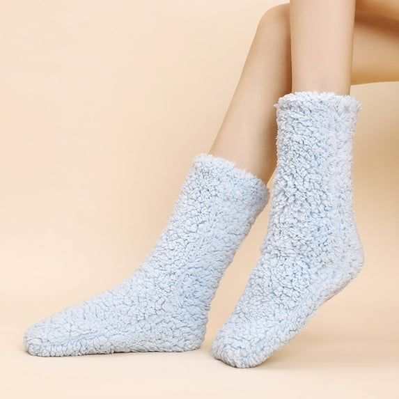 Tittly Socks for Women Grip Socks Women Thick Super Warm For Winter Home Fuzzy Socks Comfort Of Coral Slipper Socks Slouch Socks Cute Socks C A
