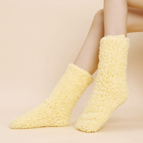 Tittly Socks for Women Grip Socks Women Thick Super Warm For Winter Home Fuzzy Socks Comfort Of Coral Slipper Socks Slouch Socks Cute Socks D A