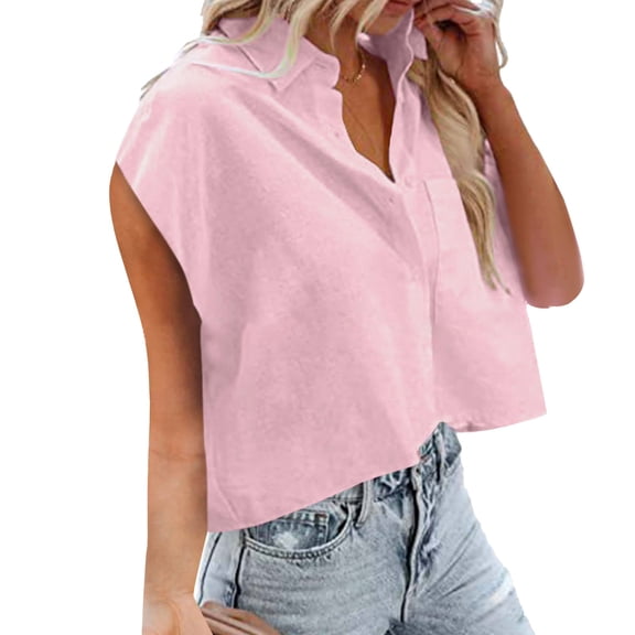 Tittly Spring Tops for Women Tank Top for Women Womens Sleeveless Down Shirts Casual Loose V Neck Pad Shoulder Crop Tank Top Sleeveless Top Vest for Women RD1 3XL