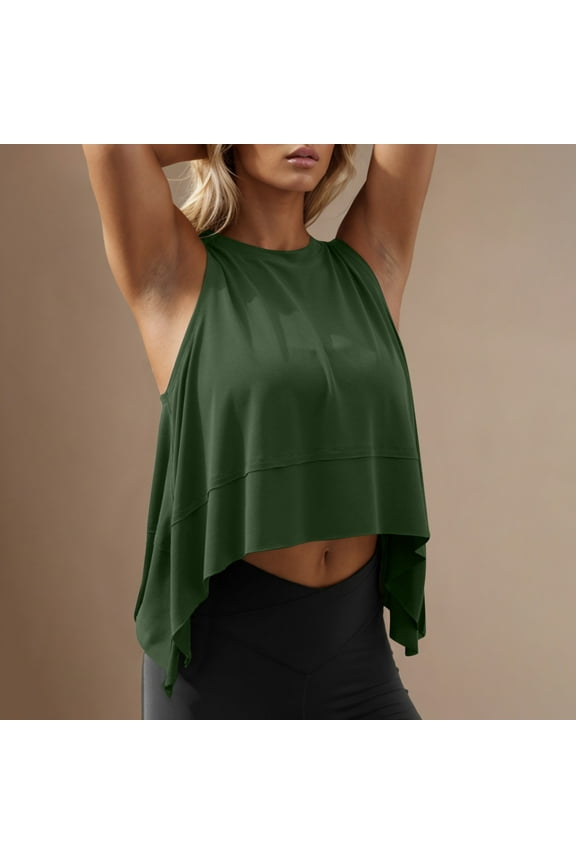 Spring Tops for Women Tank Top for Women Women Activewear Running Workouts Yoga Sport Tank Tops Shirt Sleeveless Top Vest for Women AG L