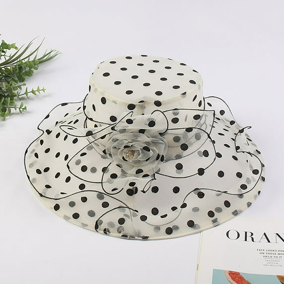 Tittly Sun Hats Beach Hats Church Dress Hat For Women Black Fascinators Bridal Tea Wedding Hat Wide Brim Wide Brim Hats Hats for Women Beige M