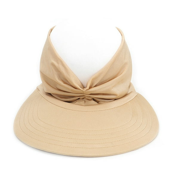 Tittly Sun Hats Beach Hats Elastic Hat Summer Sun Sun Hollow Hat Top Hat Visor women's Baseball Caps Wide Brim Hats Summer Hats Beige One size