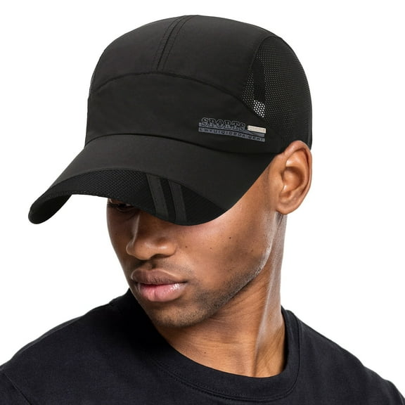 Tittly Sun Hats Beach Hats Summer Baseball Cap Quick Drying Mesh Back Sun Visor Sports Cap Riding Running Fishing Outdoor Wide Brim Hats Hats for Women Black One Size