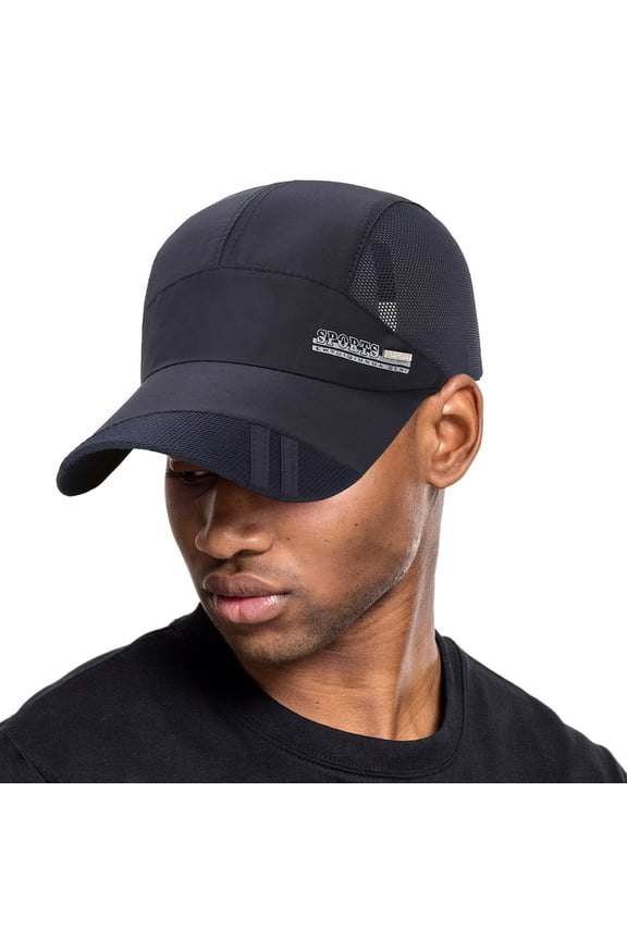 Sun Hats Beach Hats Summer Baseball Cap Quick Drying Mesh Back Sun Visor Sports Cap Riding Running Fishing Outdoor Wide Brim Hats Hats for Women Navy One Size