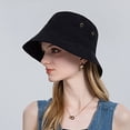 thumbnail image 1 of Tittly Sun Hats Beach Hats Women Sun Hat Wide Brim Beach Hat Adjustable Bucket Hat Summer Hats Wide Brim Hats Hats for Women Black One Size, 1 of 6