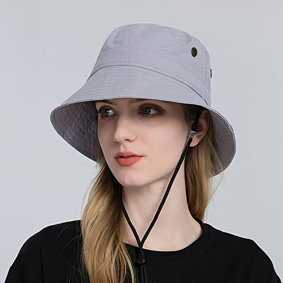 Tittly Sun Hats Beach Hats Women Sun Hat Wide Brim Beach Hat Adjustable Bucket Hat Summer Hats Wide Brim Hats Hats for Women Grey One Size