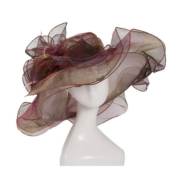 Tittly Sun Hats Beach Hats Women's British European And American Multi Color Hat Elegant Personality Spring And Summer Outer Sun Visor Wide Brim Hats Summer Hats Red One Size